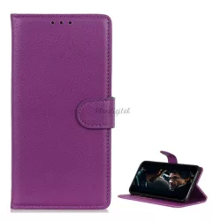   HUSĂ! - Husă în picioare, efect piele (FLIP, deschidere laterală, funcție de suport pentru birou, premium) PURPLE Huawei P40