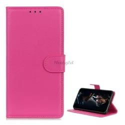   HUSĂ! - Husă în picioare, efect piele (FLIP, deschidere laterală, funcție de suport pentru birou, premium) ROZ Huawei P40