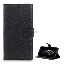   HUSĂ! - Carcasa in picioare, efect piele (FLIP, deschidere laterala, functie suport birou, premium) NEGRU Huawei P40