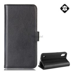   Husă în picioare, piele naturală (FLIP, deschidere laterală, funcție de suport pentru birou) NEGRU Samsung Galaxy A01 (SM-A015F)