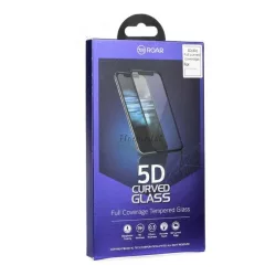   Sticlă de protecție a ecranului ROAR (clei integral 5D, curbat, adeziv pe toată suprafața, prietenos cu carcasă, rezistent la zgârieturi, 0,3 mm, 9H) NEGRU Xiaomi Redmi Note 8T