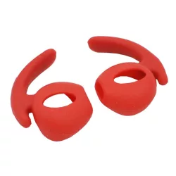   Cauciuc pentru urechi pentru căști Bluetooth (1 pereche, cu aripi) ROȘU Apple AirPods/AirPods 2