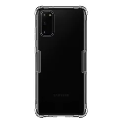   HUSĂ! - Protector de telefon din silicon NILLKIN NATURE (rezistență medie la impact, colț cu pernă de aer, 0,6 mm, ultra-subțire) GRI Samsung Galaxy S20 (SM-G980F), Samsung Galaxy S20 5G (SM-G981U)