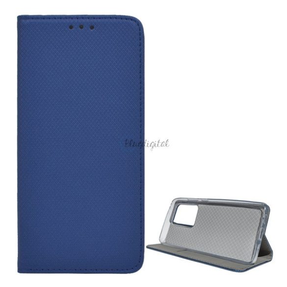 Husă în picioare, efect piele (FLIP, deschidere laterală, funcție suport pentru masă, model romb) ALBASTRU ÎNCHIS Samsung Galaxy S20 Ultra (SM-G988F), Samsung Galaxy S20 Ultra 5G (SM-G988B)