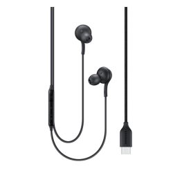   Căști SAMSUNG STEREO (Tip-C, buton de înregistrare, control volum, 2 perechi de cauciucuri pentru urechi, reglate de AKG) NEGRU