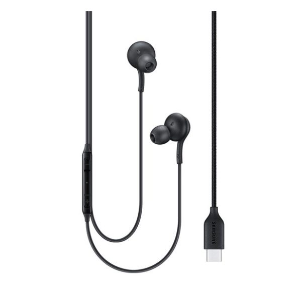 Căști SAMSUNG STEREO (Tip-C, buton de înregistrare, control volum, 2 perechi de cauciucuri pentru urechi, reglate de AKG) NEGRU