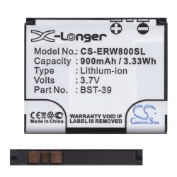   Baterie CAMERON SINO Li-Ion (3,7V/900mAh, compatibil Sony Ericsson BST-39) NEGRU Ericsson W380, Ericsson W508i, Ericsson W910i, Ericsson Z555i, Ericsson Zylo (W20i)