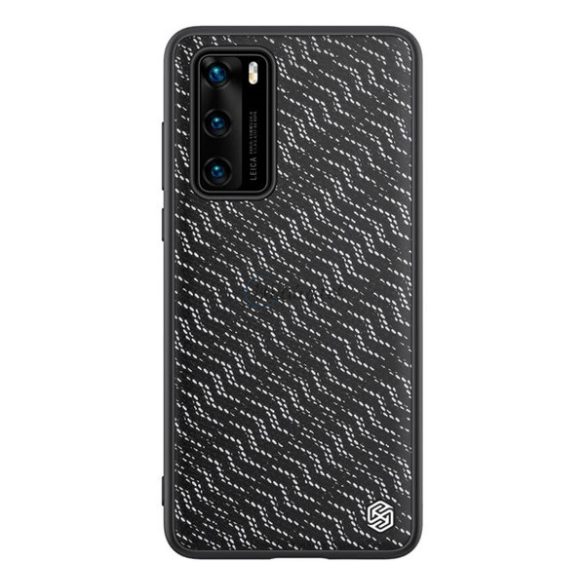 Protector de telefon din silicon NILLKIN TWINKLE (rezistenta la impact mediu, spate din plastic, ecologic, stralucitor) SILVER Huawei P40