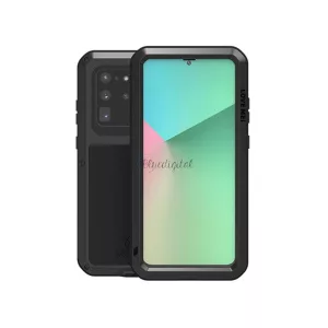 HUSĂ! - Cauciuc protector LOVE MEI Defender pentru telefon (rezistent la impact, cadru metalic) NEGRU Samsung Galaxy S20 Ultra (SM-G988F), Samsung Galaxy S20 Ultra 5G (SM-G988B)