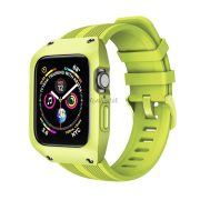   Curea de schimb (dimensiune personalizată, silicon, cadru rezistent la impact) VERDE DESCHIS Apple Watch Series 1 38mm, Apple Watch Series 2 38mm, Apple Watch Series 3 38mm
