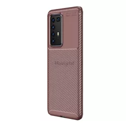   HUSĂ! - Protectie din silicon pentru telefon (rezistenta medie la impact, colt cu perna de aer, model carbon) MARO Huawei P40 Pro+ 5G