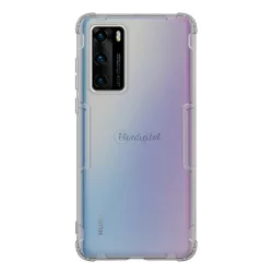   HUSĂ! - Protector de telefon din silicon NILLKIN NATURE (rezistență medie la impact, colț cu pernă de aer, 0,6 mm, ultra-subțire) GRI Huawei P40