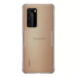   HUSĂ! - Protector de telefon din silicon NILLKIN NATURE (rezistență medie la impact, colț cu pernă de aer, 0,6 mm, ultra-subțire) GRI Huawei P40 Pro 5G