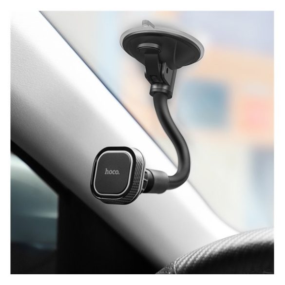 Suport auto HOCO CA55 (pentru parbriz, ventuză, magnetic, 360°) NEGRU