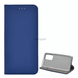   HUSĂ! - Carcasa in picioare, efect piele (FLIP, deschidere laterala, functie suport de masa, model romb) ALBASTRU INCHIS Huawei P40