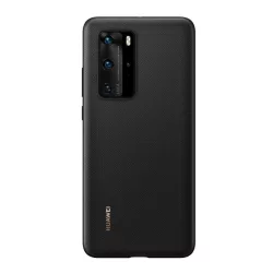   HUSĂ! - Protectie telefon din plastic HUAWEI (spate din piele) NEGRU Huawei P40 Pro 5G