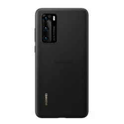   HUSĂ! - Protectie telefon din plastic HUAWEI (spate cu efect piele) NEGRU Huawei P40