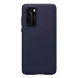   HUSĂ! - Protector de telefon din silicon NILLKIN FLEX PURE (ultra-subțire, ecologic, interior din microfibră de pluș, mat) ALBASTRU ÎNCHIS Huawei P40