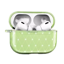   Husă din silicon (ultra-subțire, stras) VERDE DESCHIS Apple AirPods Pro