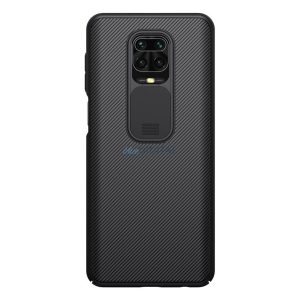 Protector de telefon din plastic NILLKIN CAMSHIELD (cadru din silicon, rezistenta medie la impact, protectie camera, dungi) NEGRU Xiaomi Redmi Note 9S, Xiaomi Redmi Note 9 Pro