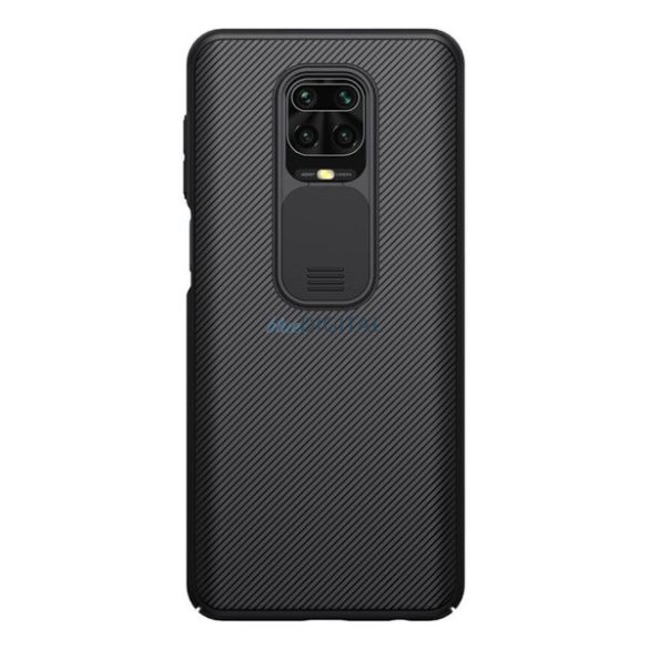 Protector de telefon din plastic NILLKIN CAMSHIELD (cadru din silicon, rezistenta medie la impact, protectie camera, dungi) NEGRU Xiaomi Redmi Note 9S, Xiaomi Redmi Note 9 Pro