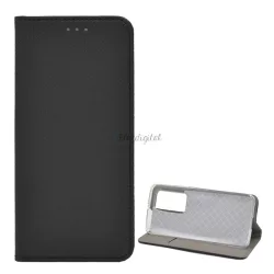   HUSĂ! - Carcasa in picioare, efect piele (FLIP, deschidere laterala, functie suport de masa, model romb) NEGRU Huawei P40 Pro 5G