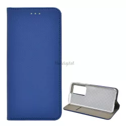   HUSĂ! - Carcasa in picioare, efect piele (FLIP, deschidere laterala, functie suport de masa, model romb) ALBASTRU INCHIS Huawei P40 Pro 5G