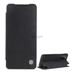   HUSĂ! - Husă NILLKIN MING în picioare, efect piele (FLIP, deschidere laterală, funcție suport de masă, suport card bancar, model textil) NEGRU Samsung Galaxy S20 5G (SM-G981U), Samsung Galaxy S20 (SM-G980F)