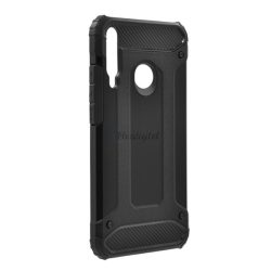   HUSĂ! - Protector de telefon din plastic Defender (rezistenta la impact mediu, colt cu perna de aer, interior din silicon, efect metalic) NEGRU Huawei P40 Lite E / Y7p