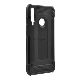 HUSĂ! - Protector de telefon din plastic Defender (rezistenta la impact mediu, colt cu perna de aer, interior din silicon, efect metalic) NEGRU Huawei P40 Lite E / Y7p