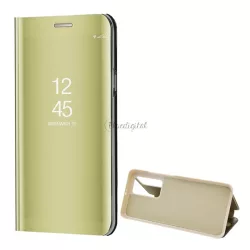   HUSĂ! - Husă în picioare (FLIP activ, deschidere laterală, funcție de suport pentru desktop, suprafață oglindă, husă Mirror View) GOLD Huawei P40 Pro 5G
