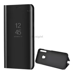   HUSĂ! - Husă cu suport (FLIP activ, deschidere laterală, funcție de suport pentru desktop, suprafață oglindă, husă Mirror View) NEGRĂ Huawei P40 Lite E / Y7p