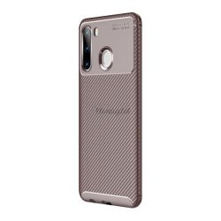   Protector din silicon pentru telefon (rezistență medie la impact, colț cu pernă de aer, model carbon) MARO Samsung Galaxy A21 (SM-A210F)