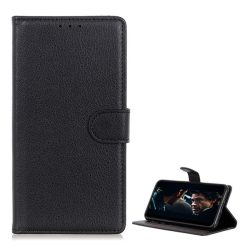   HUSĂ! - Husă stativă, efect piele (FLIP, deschidere laterală, desktop, premium) negru Sony Xperia 1 II (XQ-AT5)