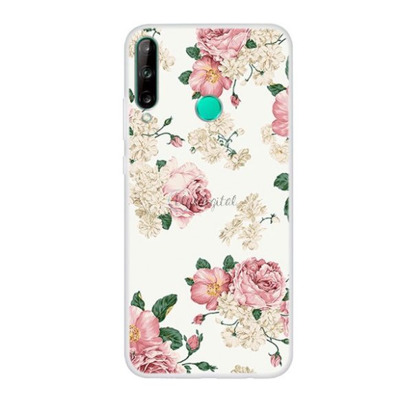 Protectie de telefon din silicon (model bujor) ALB Huawei P40 Lite E / Y7p