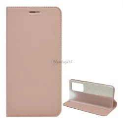   HUSĂ! - Carcasa in picioare, efect piele (FLIP, deschidere laterala, functie suport de masa) ROSE GOLD 2 Huawei P40 Pro 5G