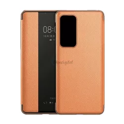   HUSĂ! - Husă în picioare, efect piele (FLIP activ, deschidere laterală, fereastră de vizualizare, model textil) MARO Huawei P40