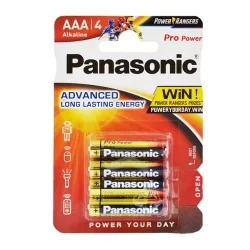   Baterie durabilă PANASONIC PRO POWER (AAA, LR03PPG, 1,5 V, alcalină) 4 buc/pachet