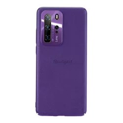   HUSĂ! - Protector de telefon din plastic JOYROOM STAR LORD (ultra-subțire, cadru de protecție metalic pentru cameră, acoperire cu efect de piele) PURPLE Huawei P40 Pro 5G