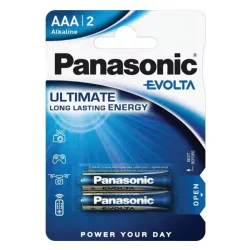   Baterie super-durabilă PANASONIC EVOLTA (AAA, LR03EGE, 1,5 V, alcalină) 2 buc/pachet