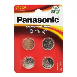 PANASONIC celulă buton (CR2025, 3V, litiu) 4 buc / pachet