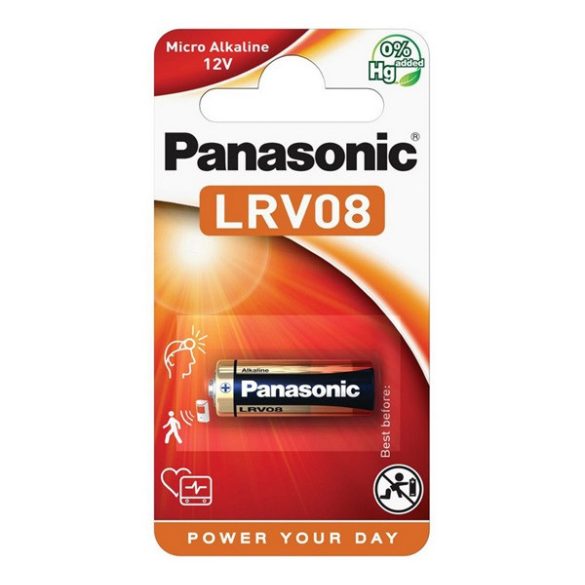 Baterie durabilă PANASONIC (LRV08, 12V, alcalină) 1buc/pachet