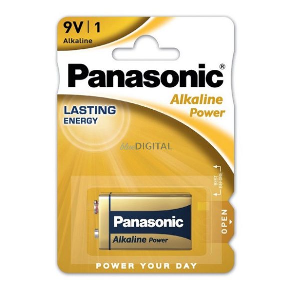 Baterie PANASONIC cu durată lungă de viață (6LR61, 9V, alcalină) 1 buc/pachet