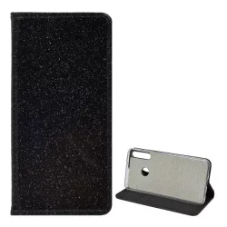   HUSĂ! - Husă stativă, efect piele (FLIP, silicon interior, deschidere laterală, suport desktop, suport card de credit, lucios) negru Huawei P40 Lite E / Y7p