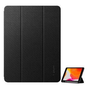 Husă SPIGEN URBAN FIT în picioare (FLIP, deschidere laterală, TRIFOLD, suport de masă, material textil, suport pentru creion) NEGRU Apple IPAD 10.2 (2019), Apple IPAD 10.2 (2020), Apple IPAD 10.2 (2021)