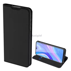   HUSĂ! - Husa DUX DUCIS SKIN PRO in picioare, efect piele (FLIP, deschidere laterala, suport card bancar, functie suport birou) NEGRU Huawei Y8p