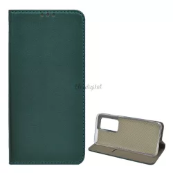  HUSĂ! - Carcasa in picioare, efect piele (FLIP, deschidere laterala, functie suport de masa) VERDE INCHIS Huawei P40 Pro 5G