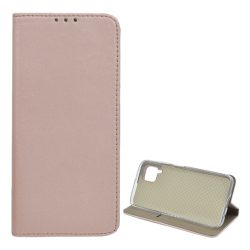   HUSĂ! - Carcasa in picioare, efect piele (FLIP, deschidere laterala, functie suport de masa) ROSE GOLD Huawei P40 Lite 4G / Nova 6 SE