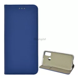   HUSĂ! - Carcasa in picioare, efect piele (FLIP, deschidere laterala, functie suport de masa, model romb) ALBASTRU INCHIS Huawei P Smart (2020)