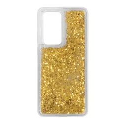   HUSĂ! - Protectie din silicon pentru telefon (copertă din spate lichidă strălucitoare, cu paiete) GOLD Huawei P40 Pro 5G